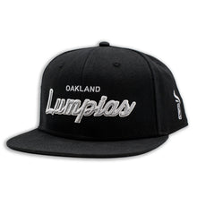 Load image into Gallery viewer, Oakland Lumpias Snapback (Silver Font).
