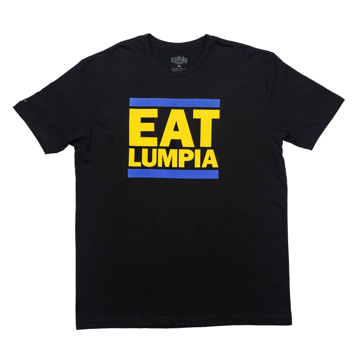 Eat Lumpia T-Shirt Warriors Inspired (Black x Gold x Blue)